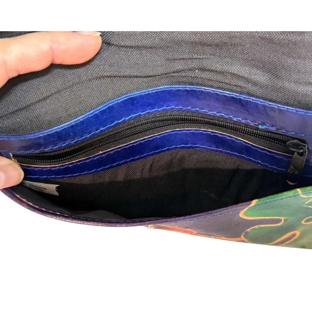 Tooled Leather Wallet Colorful Toucans Tropical 8